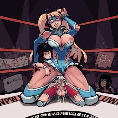 abs, big penis, black hair, boxman, cum, cum in pussy, open clothes, public, rainbow mika, street fighter, tagme, wrestling, wrestling outfit, wrestling ring