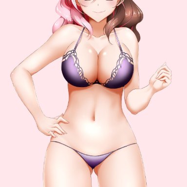 1girls, big breasts, bra, breasts, female, female only, kimmy77, large breasts, looking at viewer, neo (rwby), panties, rwby, solo