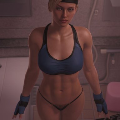 3d, abs, athletic, bare shoulders, big breasts, blonde hair, blue eyes, breasts, busty, cassie cage, curvaceous, curvy, female, female focus, female only