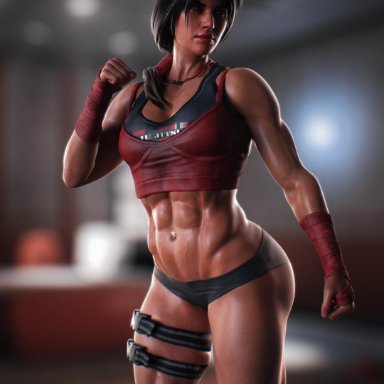 1girls, 3d, abs, absurdres, blender, caveira, dark-skinned female, female, female only, highres, muscles, muscular, muscular female, nyalicia, rainbow six siege