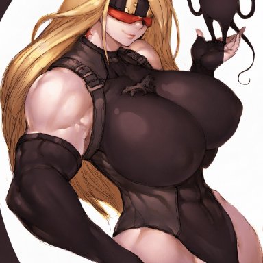 1girls, abs, big breasts, breasts, cleavage, eddie, female, female only, fumio (rsqkr), guilty gear, huge ass, huge breasts, large breasts, muscles, muscular
