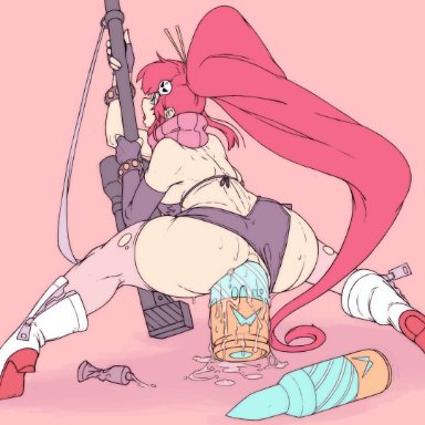 1girls, anal sex, anus, ass, big ass, demimond23, female, female only, masturbation, panties, penetration, tengen toppa gurren lagann, yoko littner