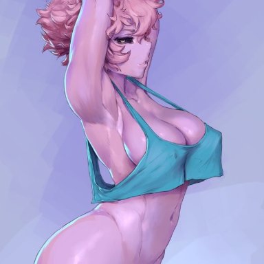 big breasts, cutesexyrobutts, exotic colors, foreskin, futa, futanari, huge cock, mina ashido, my hero academia, uncircumcised, uncut