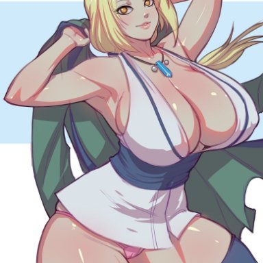 big breasts, bokuman, boruto: naruto next generations, busty, hourglass figure, huge breasts, large breasts, milf, naruto, partially clothed, thick thighs, tsunade, voluptuous