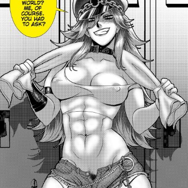 1futa, abs, anasheya, areola slip, ball bulge, balls in panties, breasts, bulge, capcom, cleavage, curvy, erect nipples, final fight, flaccid, futa only