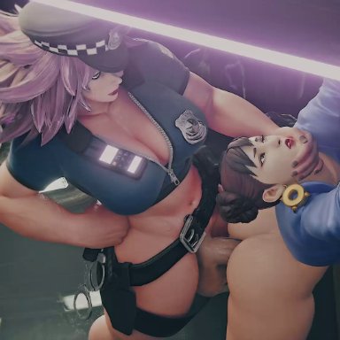 1futa, 1girls, 3d, against wall, animated, ass, big ass, big breasts, blender, bouncing breasts, breasts, chun-li, cleavage, dickgirl, erection