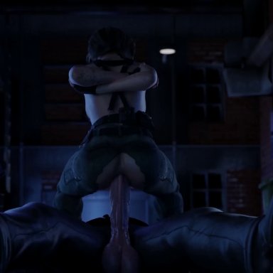 3d, animated, ass, capcom, cowgirl position, creepymotions, female, jill valentine, male, nemesis, penis, resident evil, resident evil 3, sex, sound