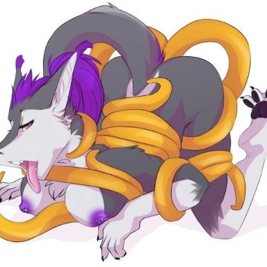 furry, restrained, tentacle, tentacle sex, tentacles