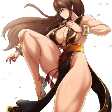 1girls, big breasts, breasts, chun-li, cleavage, female, female only, jmg, large breasts, solo, street fighter, thick thighs