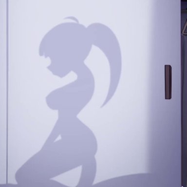 1girl, animated, bouncing breasts, cowgirl position, curvy, masterploxy, moaning, mrploxy, peeping, peeping tom, ponytail, sex, shadows, sihlouette, sound