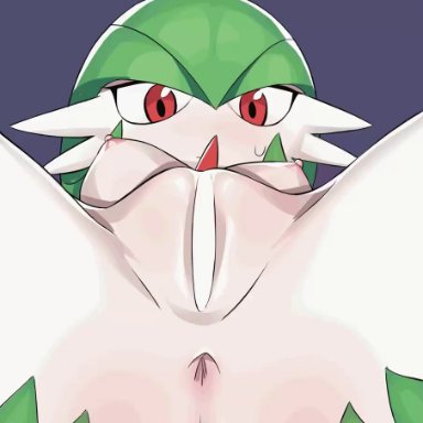 1boy, 1girls, animated, anthro, anthrofied, ass.bald, creampie, cum, cum in pussy, cum inside, cunnilingus, gardevoir, interspecies, looking at viewer, missionary