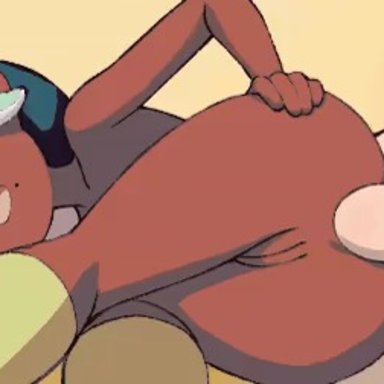1girls, 2d animation, anal, anal sex, animated, ass, big ass, big penis, bwc, colo, colodraws, dark skin, dark-skinned female, gif, interracial