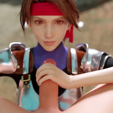 3d, animated, blender, blowjob, female, final fantasy, final fantasy vii, jessie rasberry, male