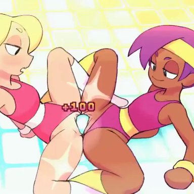 2girls, animated, coloass, dildo, double dildo, elodie, enid, gif, ok k.o.! let's be heroes, sound, sound effects, tagme, webm, yuri