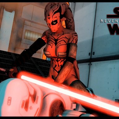 darth talon, donkboy, lightsaber, rape, reverse rape, sound, source filmmaker, star wars, stormtrooper