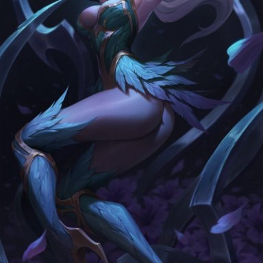 ass, big ass, big breasts, blonde hair, breasts, citemer, coven zyra, league of legends, long hair, long legs, monster girl, thick thighs, tight clothing, zyra