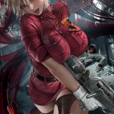 big breasts, female, female only, hellsing, seras victoria, solo, solo female, solo focus, zumi