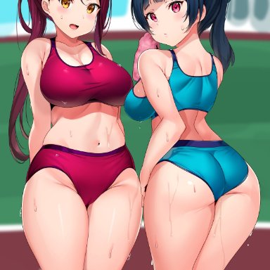 ass, breasts, sakurauchi riko, tem10, tsushima yoshiko, wet