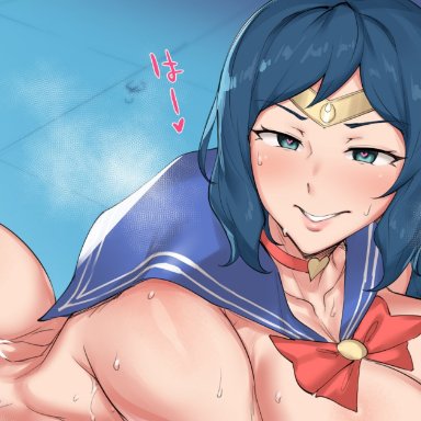 1girls, ass, big ass, big breasts, bishoujo senshi sailor moon, breasts, cosplay, crossover, exposed ass, female, female only, gundam, heart-shaped pupils, huge ass, huge breasts