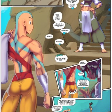 aang, avatar the last airbender, comic, fred perry, tagme, toph bei fong