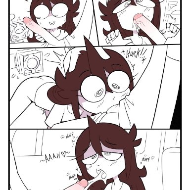 cum, cum in mouth, deepthroat, dialogue, fellatio, jaiden animations, miscon, oral