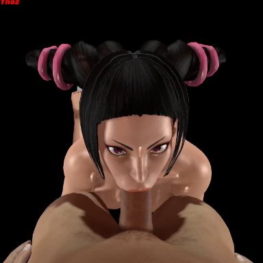 3d, animated, black hair, blowjob, female, juri han, male/female, pov, purple eyes, sound, street fighter, street fighter v, sucking, tagme, voice acted