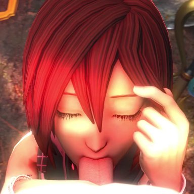 animated, blowjob, blue eyes, cute, disney, kairi, kingdom hearts, red hair, sex, short hair, sora, square enix, straight, tagme, webm