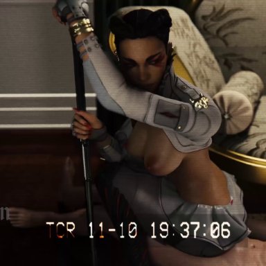 1boy, 1girl, 1girls, 3d, anal, anal penetration, animated, apex legends, big ass, big butt, black hair, blender, brazilian, breasts out, exposed ass