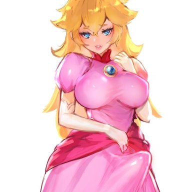 1futa, big breasts, breasts, bulge, cleavage, dickgirl, erection, erection under clothes, futa only, futanari, large breasts, nbo, nintendo, penis, penis under clothes