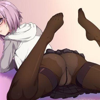 846-gou, big ass, big breasts, fate (series), fate/grand order, female, female only, lavender hair, mash kyrielight, purple eyes, solo, solo female, solo focus