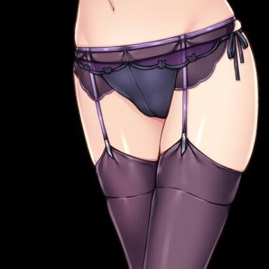 black bra, black hair, black legwear, black panties, lingerie, mole under eye, shikijou kyoudan, short hair, sumeragi kohaku, tongue out