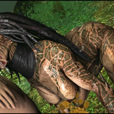 blowjob, predator (franchise), sloppy blowjob, source filmmaker, yautja