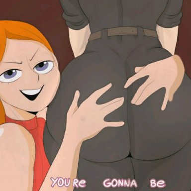 ass, ass grab, ass worship, big ass, big butt, blue eyes, bottom heavy, bubble butt, candace flynn, detnox, disney, fat ass, females, females only, grabbing from behind