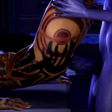 animated, aria t'loak, big penis, body tattoo, futa on female, futanari, jack, large penis, mass effect, missionary, nude, nyl2, sound, tagme, webm