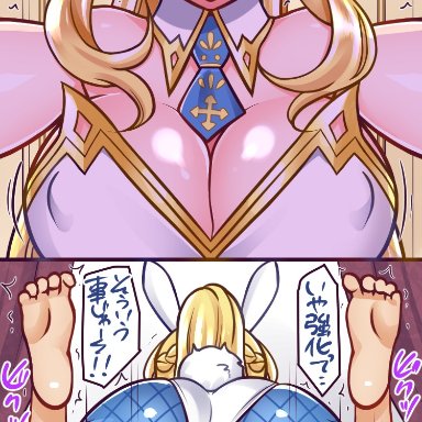 1boy, amazon position, artoria pendragon, big breasts, blonde hair, bunnysuit, cleavage, clothed female nude male, cum, cum inside, fate (series), fate/grand order, female, female on top, femdom