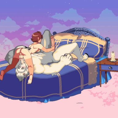 2boys, animated, cloud meadow, cum, cum in mouth, evan (cloud meadow), gay, handjob, interspecies, male only, male/male, monster boy, s-purple, sound, tagme