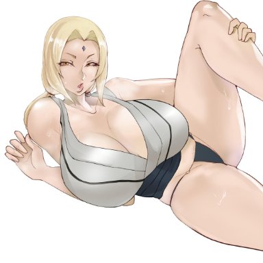 big breasts, blonde hair, brown eyes, female, female only, long hair, naruto, nodo, solo, solo female, solo focus, tsunade