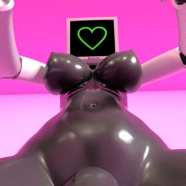 1futa, 3d, android, animated, balls, big breasts, big penis, blowjob, breasts, deepthroat, facefuck, fellatio, futa, futanari, hand on another's head