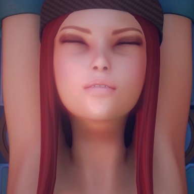 2girls, 3d, akali, alternate costume, animated, areolae, ass, baronstrap, blender, bondage, bouncing breasts, breasts, chloeangelva, dornva, female