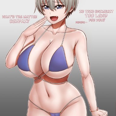 1girls, absurdres, aestheticc-meme, big breasts, breasts, cleavage, female, female only, highres, large breasts, sakurai shinichi, uzaki hana, uzaki-chan wa asobitai!