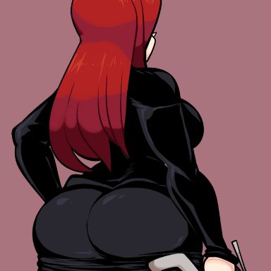 1girls, ass, back, big ass, big breasts, bottom heavy, gerard burn, huge ass, huge thighs, large breasts, long hair, pale skin, pale-skinned female, parasoul, parasoul (skullgirls)