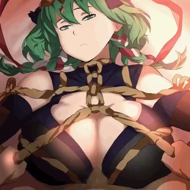 animated, big breasts, byleth (female), byleth (fire emblem), cafekun, female, fire emblem, fire emblem: three houses, green eyes, green hair, imjustthatkinky, male, male/female, nintendo, paizuri