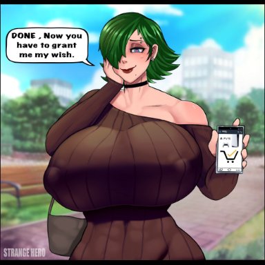 avis (strangehero), big breasts, huge breasts, milf, mother, muscular female, naughty face, ps5, seductive, seductive smile, smile, strangehero, thick