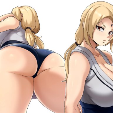 1girls, ass, big ass, big breasts, breasts, cleavage, female, female only, huge ass, jmg, large breasts, looking at viewer, naruto, solo, tsunade