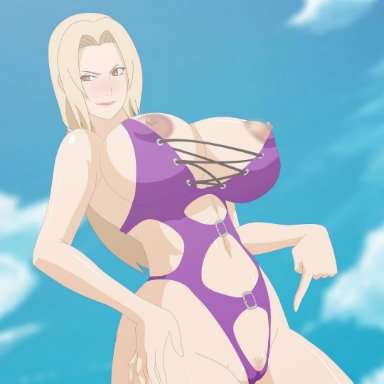 naruto, naruto shippuden, nude, riffsandskulls, swimsuit, tsunade, whentai