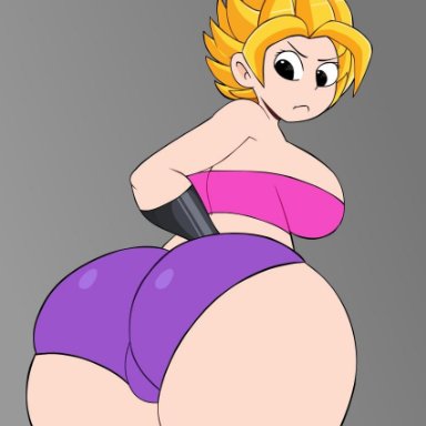 1girls, angry, ass, big ass, breasts, caulifla, detnox, dragon ball, dragon ball super, female, female only, huge ass, super saiyan