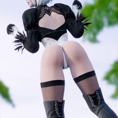 animated, ass, ass shake, big ass, dancing, denisem, nier: automata, no sound, tagme, twerking, webm, yorha 2b