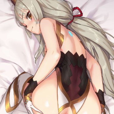 animal ears, anus, ass, ass grab, kawakami rokkaku, leotard, niyah, nopan, pussy, thighhighs, uncensored, xenoblade, xenoblade chronicles 2