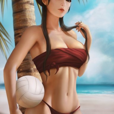 1girls, avatar the last airbender, breasts, cleavage, female, female only, looking at viewer, mai (avatar), solo, yupachu