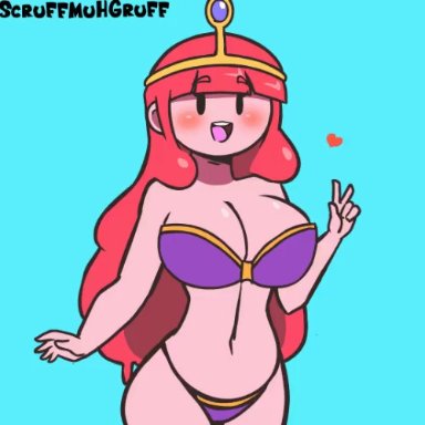 1girls, adventure time, animated, big breasts, bouncing breasts, breasts, cleavage, female, female only, large breasts, princess bubblegum, scruffmuhgruff, solo